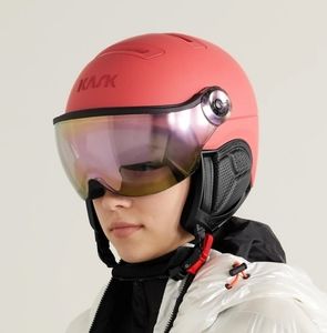Pink Ski Helmet with Visor